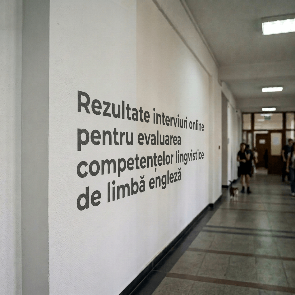 Rezultate interviuri online pentru evaluarea competențelor lingvistice de limbă engleză – Admitere masterat sesiunea septembrie 2026